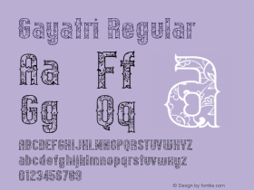 Gayatri Version 1.00;February 19, 2020;FontCreator 11.5.0.2422 64-bit Font Sample