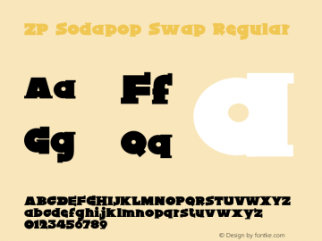 ZPSodapopSwap  Font Sample