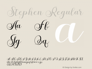 Stephen Version 1.000 Font Sample