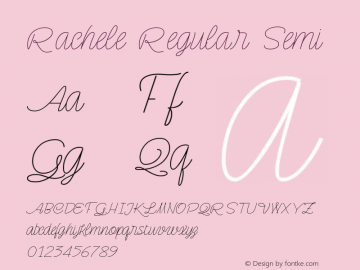 Rachele Regular Semi Version 1.000;PS 001.000;hotconv 1.0.70;makeotf.lib2.5.58329 DEVELOPMENT图片样张