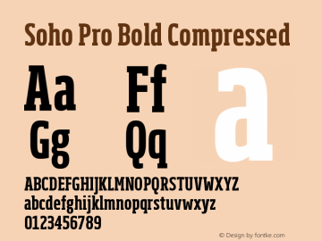 SohoPro-BoldCompressed Version 1.000 Font Sample