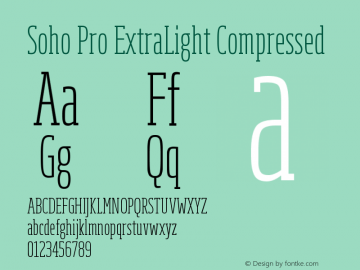 SohoPro-ExtraLightCompressed Version 1.000 Font Sample