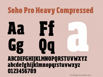 SohoPro-HeavyCompressed Version 1.000 Font Sample