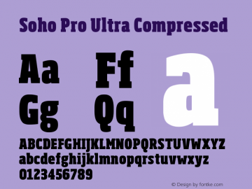 SohoPro-UltraCompressed Version 1.000 Font Sample