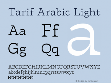 Tarif Arabic Light Version 1.000图片样张