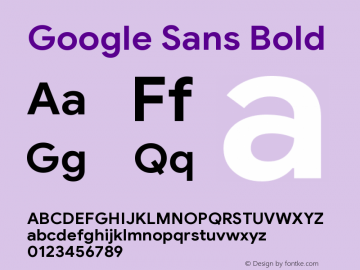 Google Sans Bold Version 1.023图片样张