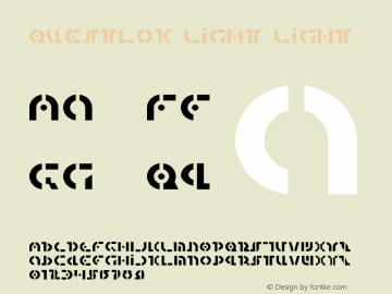 Questlok Light Light Version 1.0 Font Sample