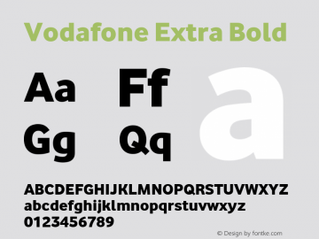 Vodafone-ExtraBold Version 1.00: 27 Sep 2005图片样张