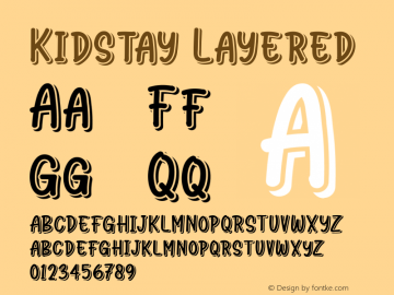 Kidstay Layered Version 1.000 Font Sample