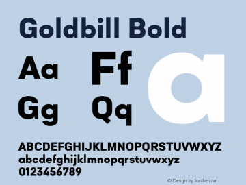 Goldbill Bold Version 1.000图片样张
