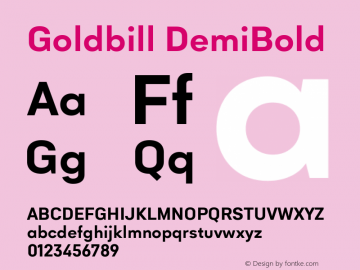 Goldbill DemiBold Version 1.000图片样张