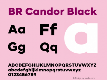 BR Candor Black Version 1.000;hotconv 1.0.109;makeotfexe 2.5.65596图片样张