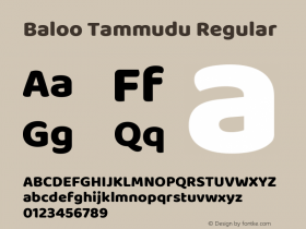 Baloo Tammudu Regular Version 1.443;PS 1.000;hotconv 16.6.51;makeotf.lib2.5.65220; ttfautohint (v1.6) Font Sample