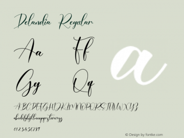 Delandia Version 1.00;November 5, 2019;FontCreator 12.0.0.2545 64-bit Font Sample