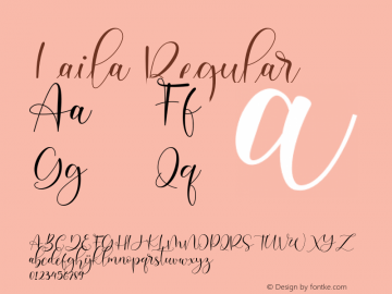 Laila Version 1.00;July 15, 2019;FontCreator 11.5.0.2430 64-bit图片样张