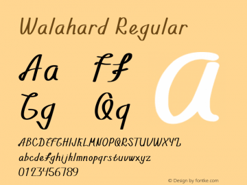 Walahard Version 1.00;February 21, 2020;FontCreator 12.0.0.2555 64-bit Font Sample