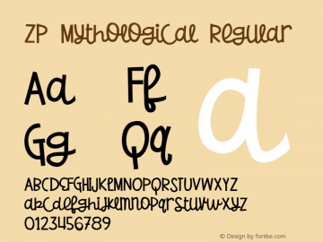 ZPMythological  Font Sample