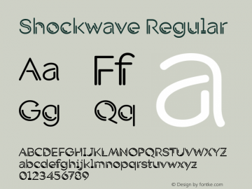 Shockwave Regular Macromedia Fontographer 4.1.5 1/23/00 Font Sample