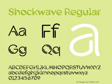 Shockwave Regular 001.000 Font Sample