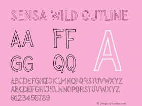 SensaWild-Outline Version 1.000;PS 001.000;hotconv 1.0.88;makeotf.lib2.5.64775 Font Sample