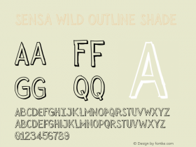 SensaWild-OutlineShade Version 1.000;PS 001.000;hotconv 1.0.88;makeotf.lib2.5.64775 Font Sample