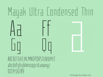 Mayak-UltraCondensedThin Version 1.000图片样张