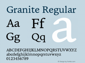 Granite-Regular Version 1.000图片样张