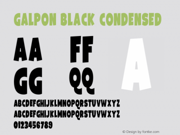 Galpon Black Condensed Version 1.000;PS 001.000;hotconv 1.0.70;makeotf.lib2.5.58329 DEVELOPMENT图片样张
