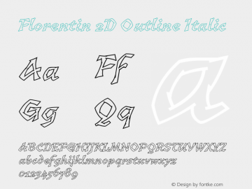 Florentin2DOutline-Italic 1.000图片样张