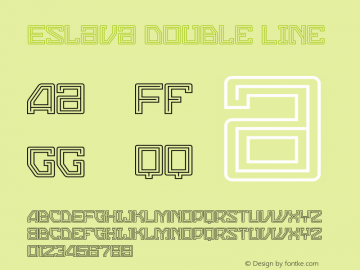 EslavaDoubleLine 001.000;com.myfonts.graviton.eslava.double-line.wfkit2.44NZ图片样张