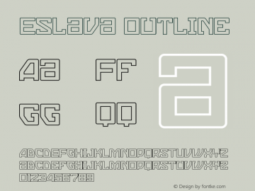 EslavaOutline 001.000;com.myfonts.graviton.eslava.outline.wfkit2.44NX Font Sample