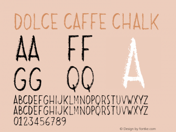 DolceCaffe-Chalk Version 2.002 | wf-rip DC20190220 Font Sample