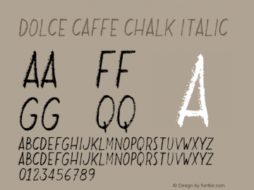 DolceCaffe-ChalkItalic Version 2.002 | wf-rip DC20190220 Font Sample