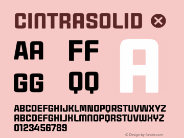 ☞CintraSolid Version 001.001 ;com.myfonts.easy.graviton.cintra.solid.wfkit2.version.4dom图片样张