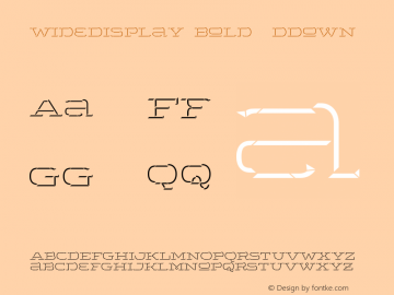 WideDisplay Bold 3DDown Version 001.001 Font Sample