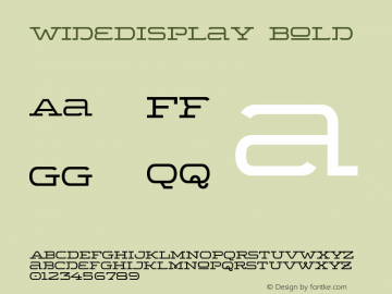 WideDisplay Bold Version 001.001图片样张