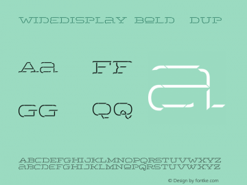 WideDisplay Bold 3DUp Version 001.001 Font Sample