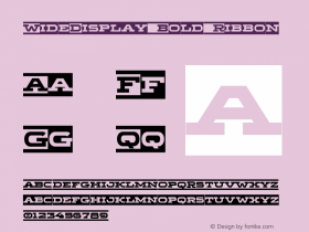 WideDisplay Bold Ribbon Version 001.001 Font Sample