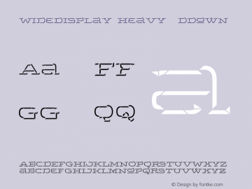 WideDisplay Heavy 3DDown Version 001.001 Font Sample