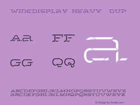 WideDisplay Heavy 3DUp Version 001.001 Font Sample