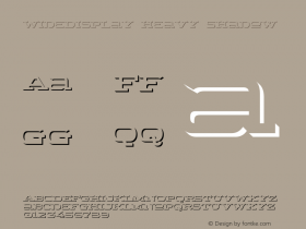 WideDisplay Heavy Shadow Version 001.001 Font Sample