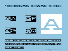 WideDisplay Regular Ribbon Version 001.001 Font Sample