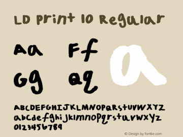 LD Print 10 Regular 1/31/2001 Font Sample