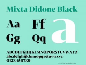 Mixta Didone Black Version 1.000;hotconv 1.0.109;makeotfexe 2.5.65596图片样张