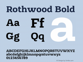 Rothwood Bold Version 1.000;hotconv 1.0.109;makeotfexe 2.5.65596图片样张