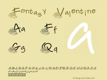 Fontasy Valentine Macromedia Fontographer 4.1 2/4/01 Font Sample