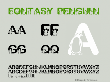 Fontasy Penguin Macromedia Fontographer 4.1 2/4/01 Font Sample