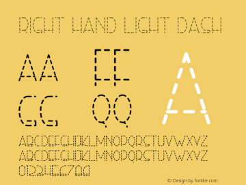Right Hand Light Dash Version 1.002;Fontself Maker 3.4.0图片样张
