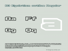 D3 Egoistism outline Regular 1.0 Font Sample