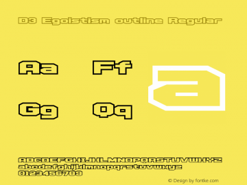 D3 Egoistism outline Regular 1.0 Font Sample